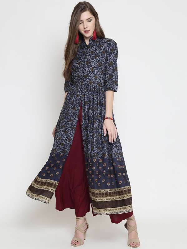 myntra front open kurti