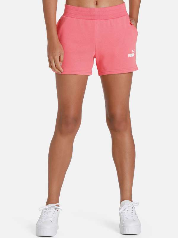 Puma track shorts pink hotsell