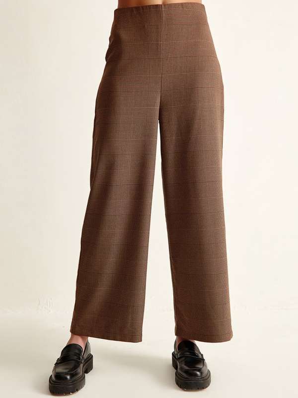 Buy COVER STORY Womens 2 Pocket Solid Wide Leg Pants  Shoppers Stop