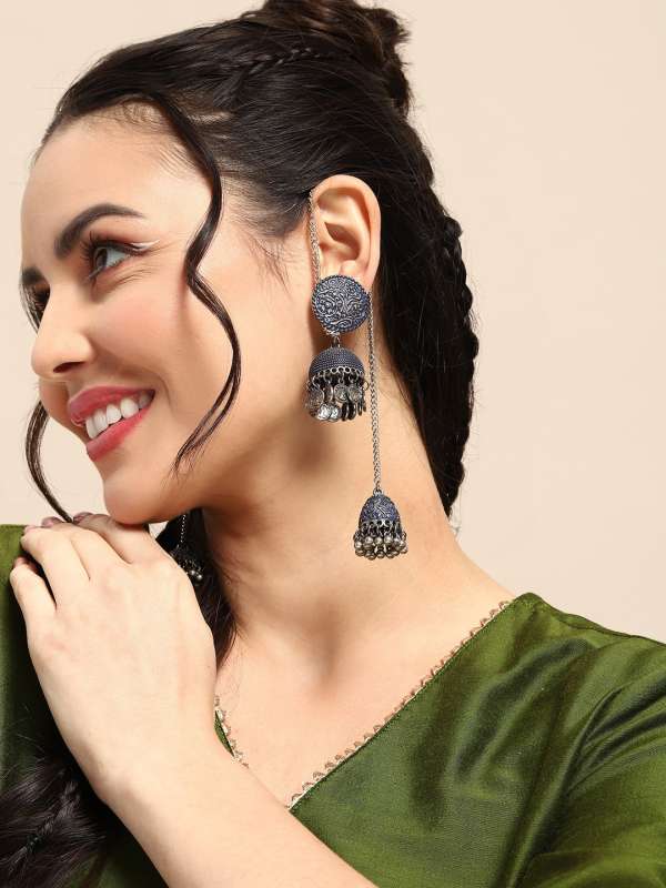 Jhumka Earring Chain Buy Jhumka Earring Chain online in India