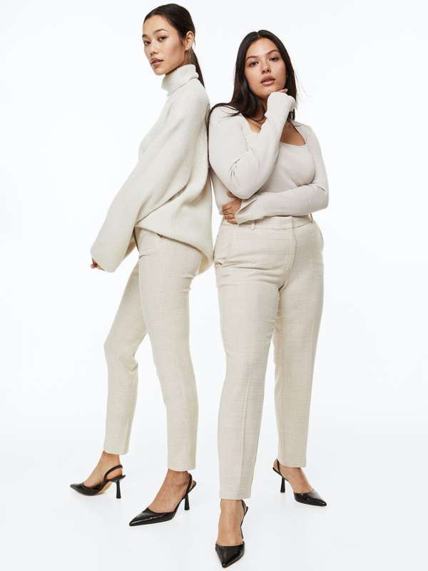 Women Beige Trousers - Buy Women Beige Trousers online in India