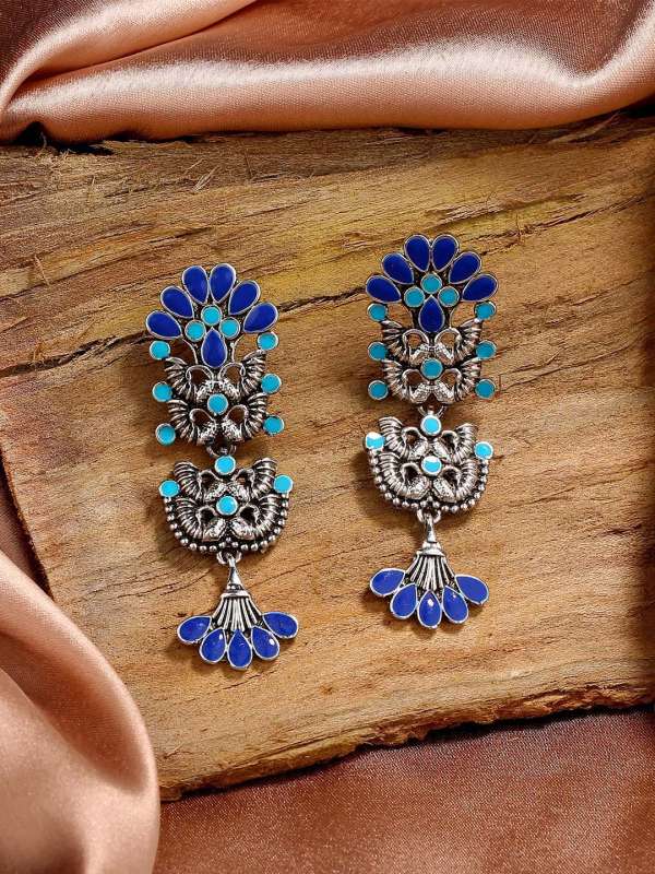 Blue earrings online hotsell