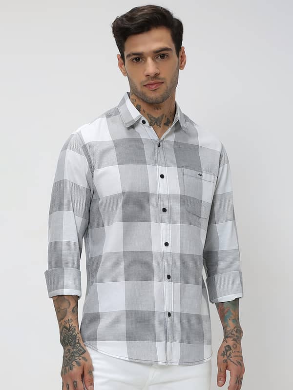 Buy Mufti Red Windowpane Check Slim Fit Casual Shirt Online at Best Prices  in India - JioMart.