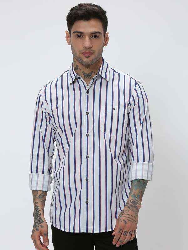 Buy Black & White Graphic Check Slim Fit Casual Shirt Online at Muftijeans