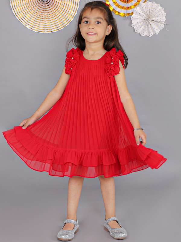 Red kids frock store