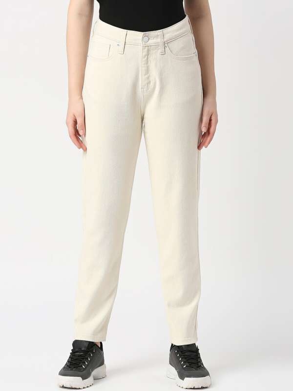 Myntra outlet white jeans