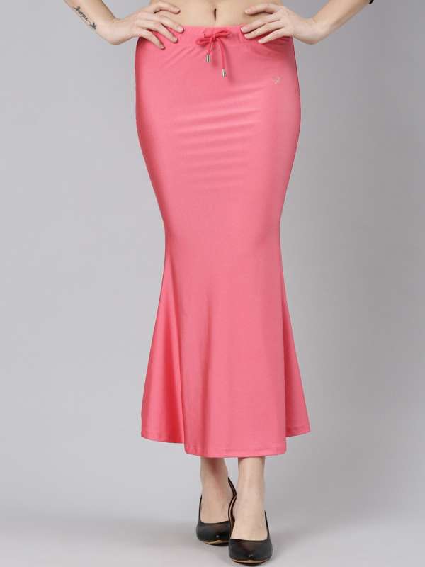 Nylon Spandex Pink Seamless Saree Shapewear Petticoat at Rs 369
