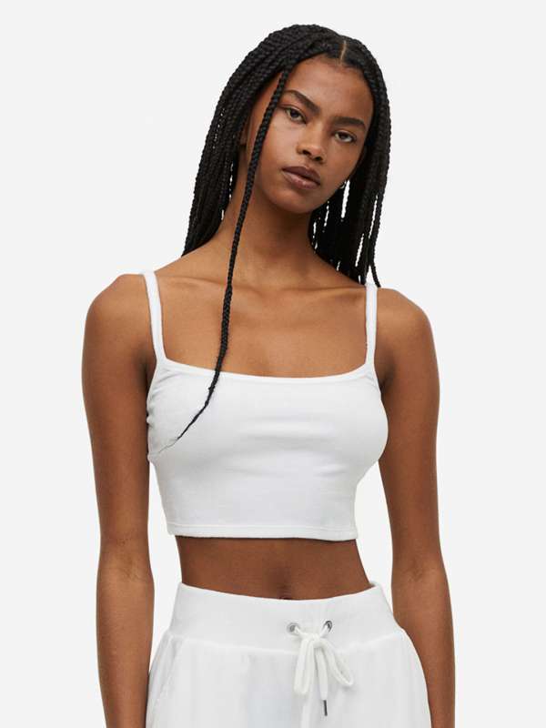 white bra top