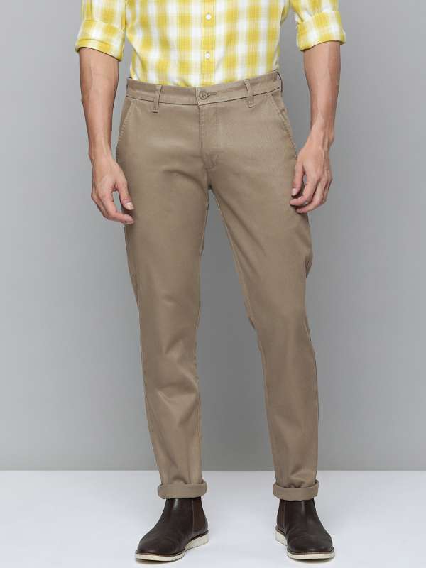 Multicolor Solid Men Cotton Pant Regular Fit