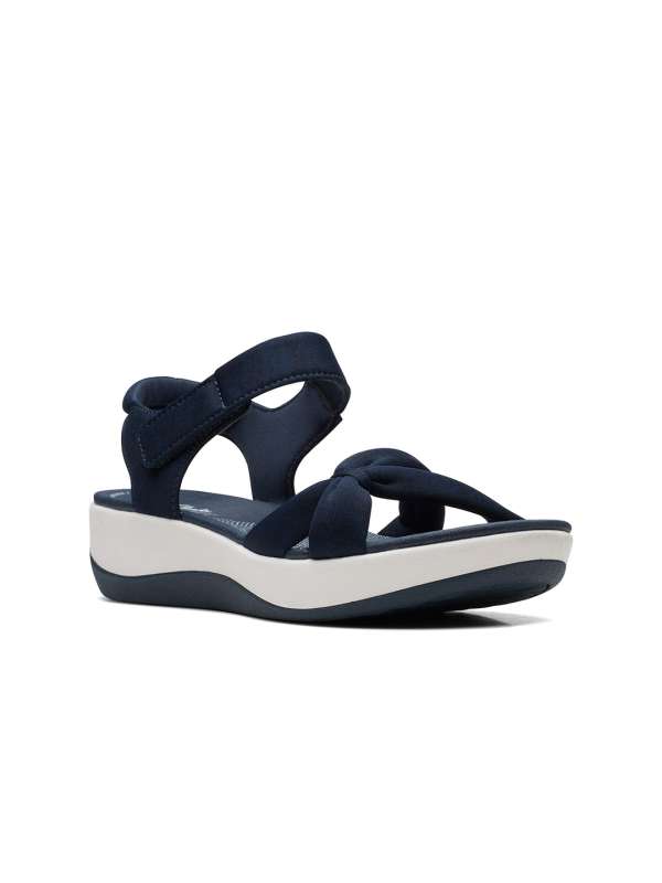 Clarks navy blue sandals best sale