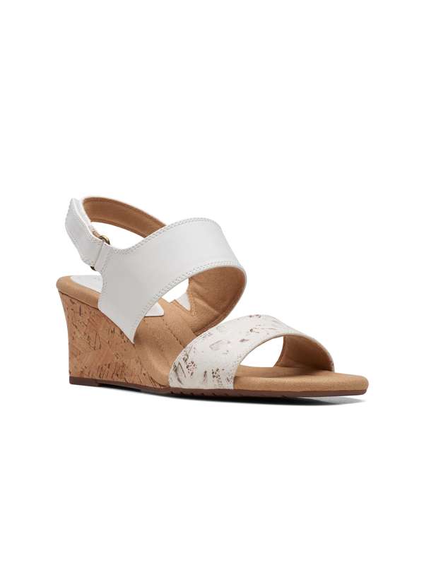 Clarks white wedges store