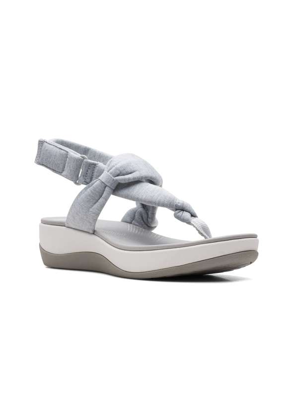 Clarks grey cheap wedge sandals
