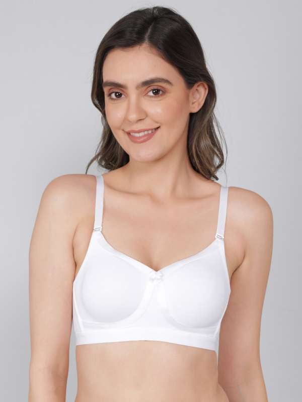 Buy Jockey Non Padded Cotton T Shirt Bra - White Online at Low Prices in  India 