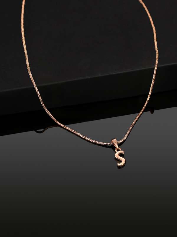 S shaped gold pendant on sale