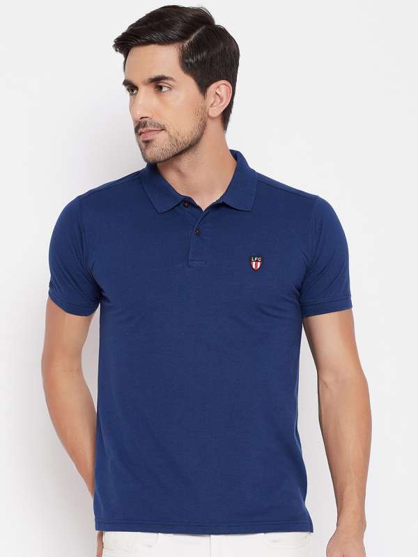 Neva Blue Solid Polo T Shirt 3658230.htm Buy Neva Blue Solid
