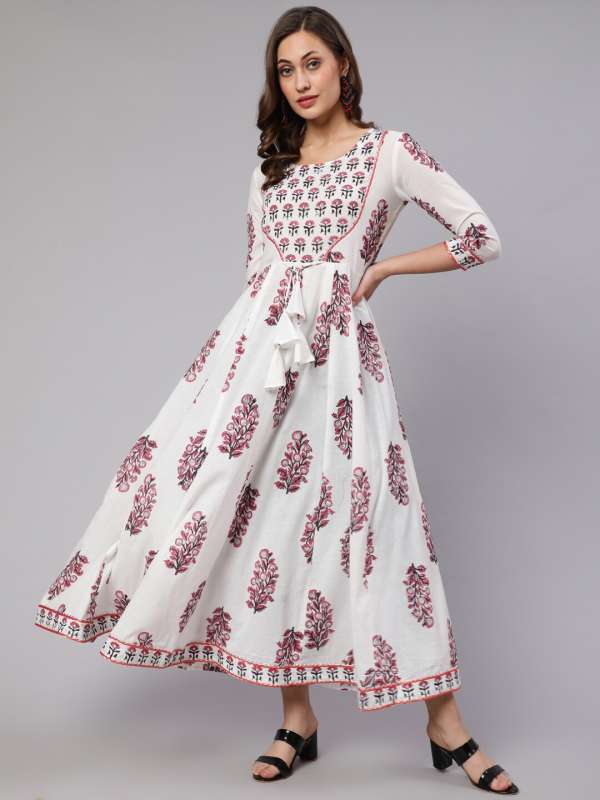 White hotsell anarkali myntra