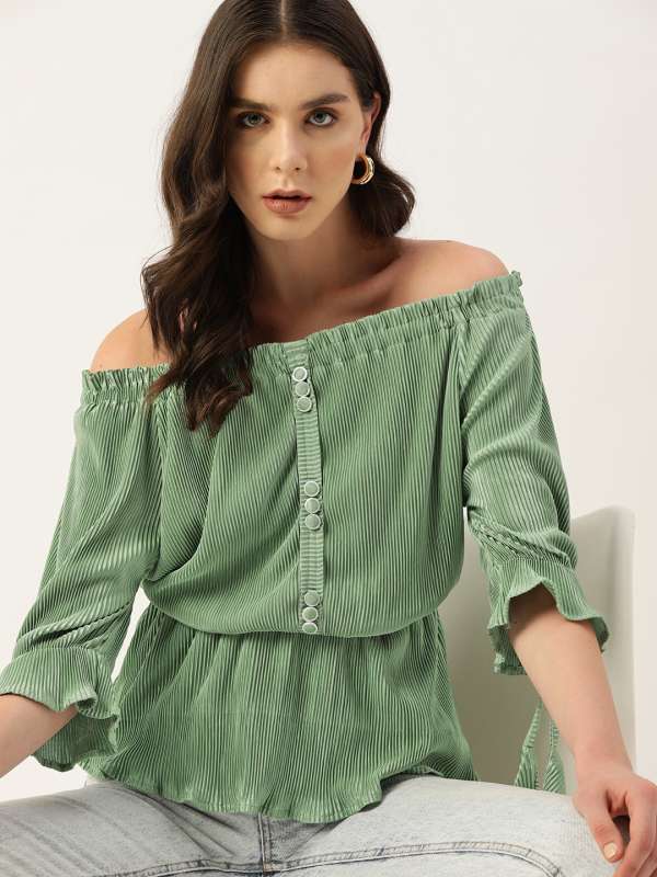 Off the shoulder new arrivals three quarter sleeve top