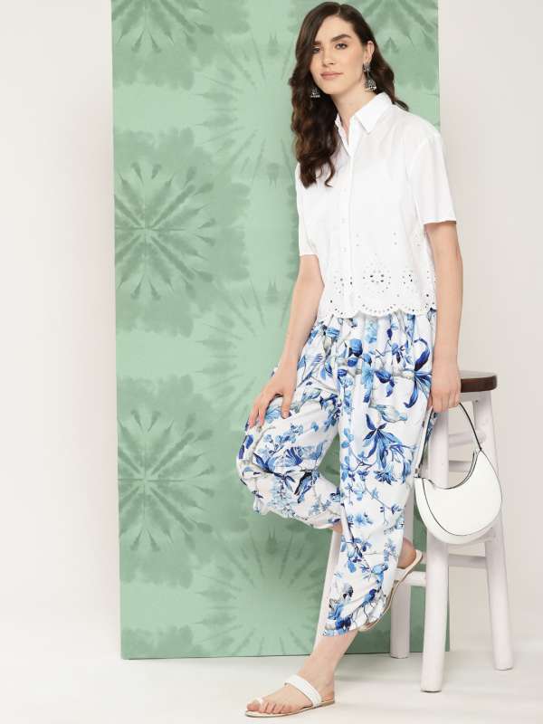 Pleated palazzo cheap pants online india