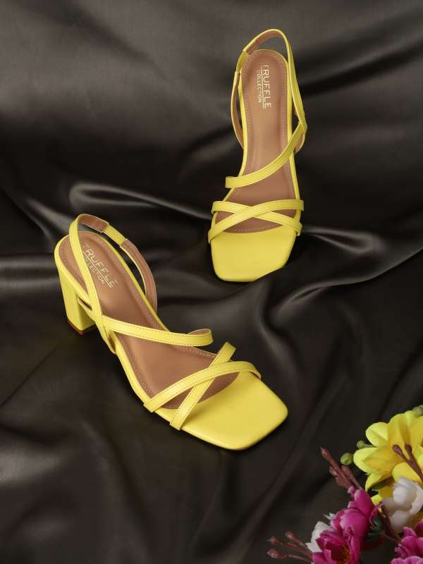 Yellow outlet colour sandals