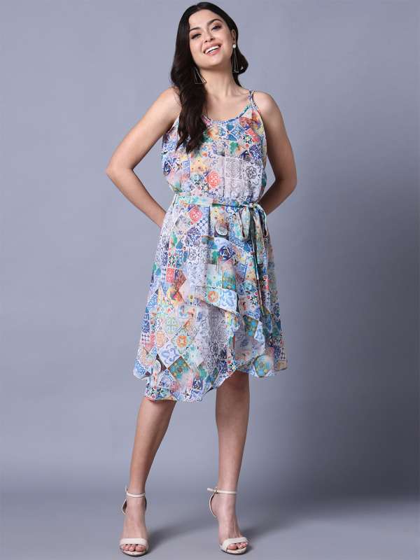 white cross strap dress
