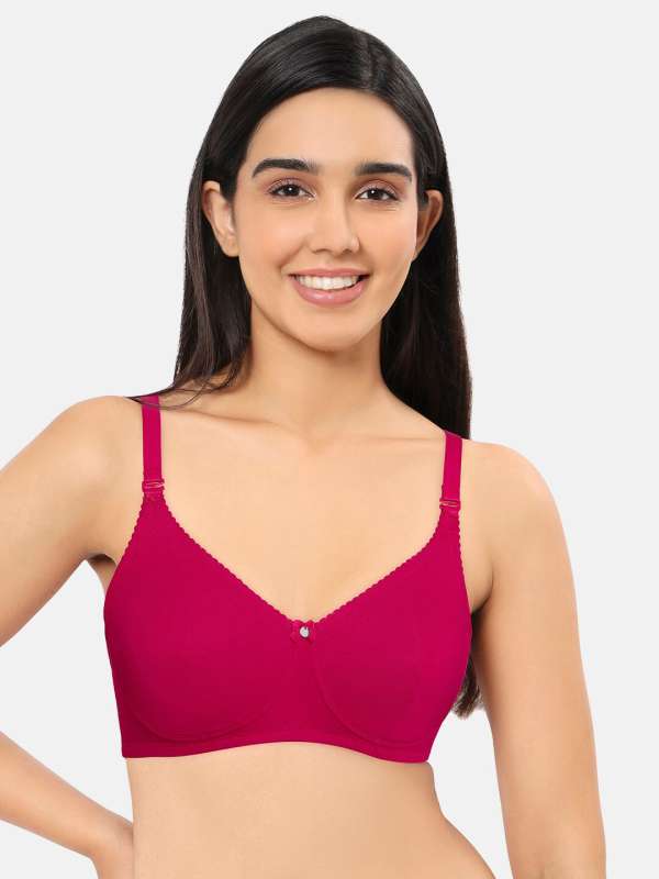 Buy VStar Double Layered Non Wired Full Coverage Super Support Bra - Deep  Pink at Rs.425 online