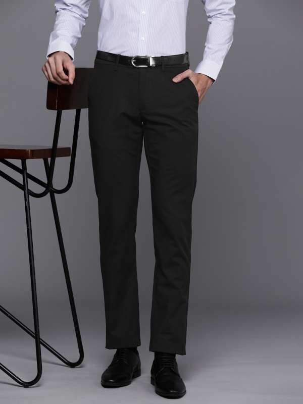 Buy Men Grey Custom Fit Solid Casual Trousers Online  750732  Allen Solly