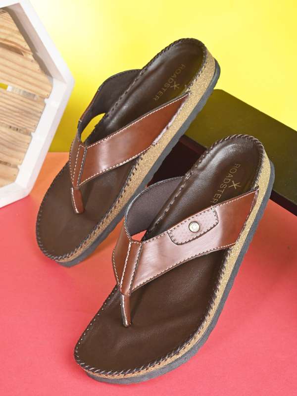 Roadster Brown Leather Sandals Buy Roadster Brown Leather