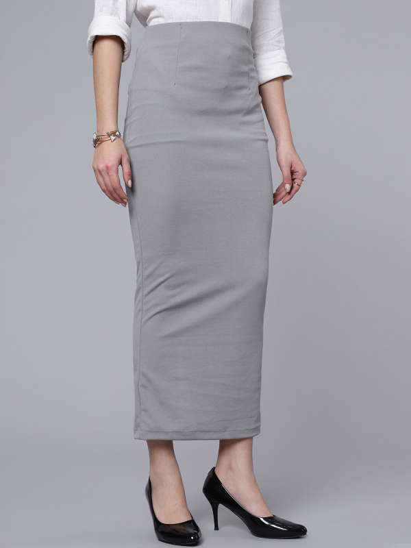 Grey Pencil Skirt Buy Grey Pencil Skirt online in India