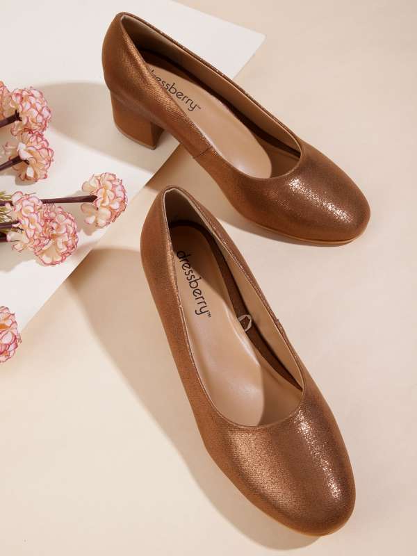 Bronze flat sale shoes
