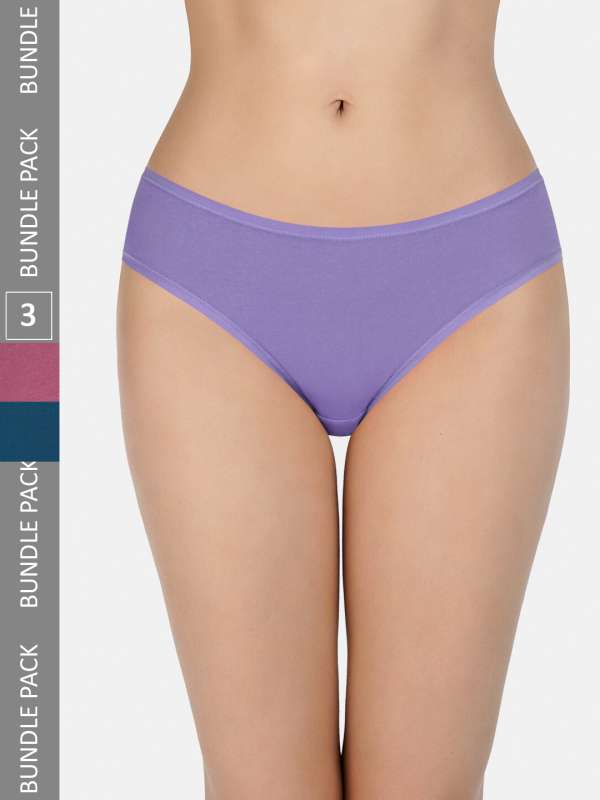 Buy CLOVIA Lavender Solid Cotton Mid Rise Women's Hipster Panties