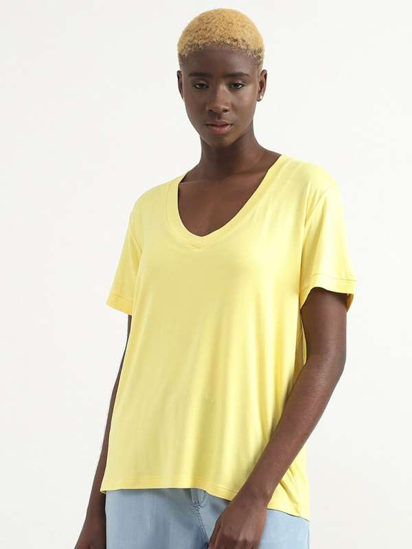 Yellow Color Tshirt Tshirts - Buy Yellow Color Tshirt Tshirts