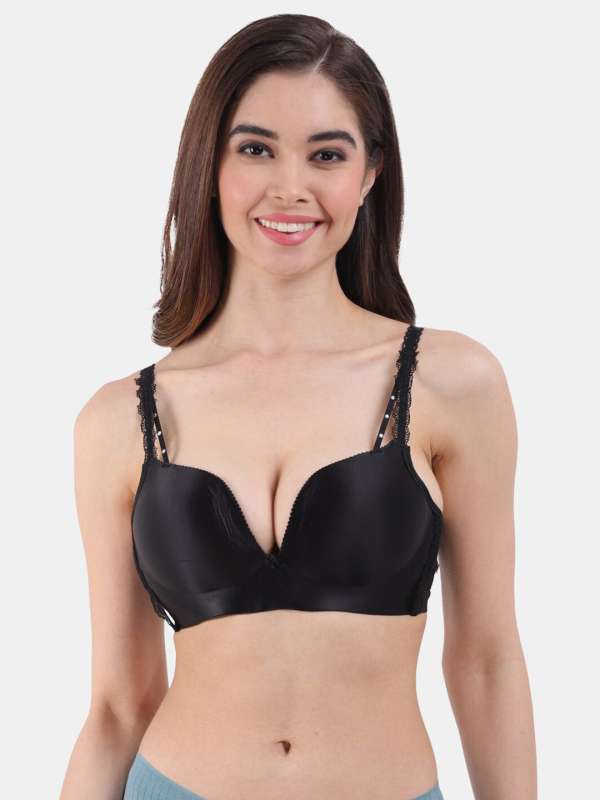 Buy Komli Padded Non Wired Full Coverage Backless Bra - Black at Rs.319  online