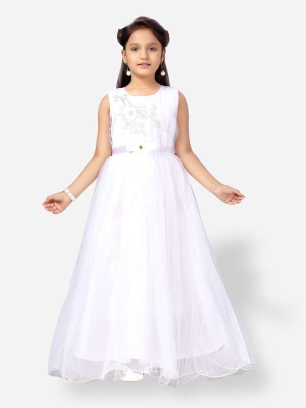 White gown for girls new arrivals