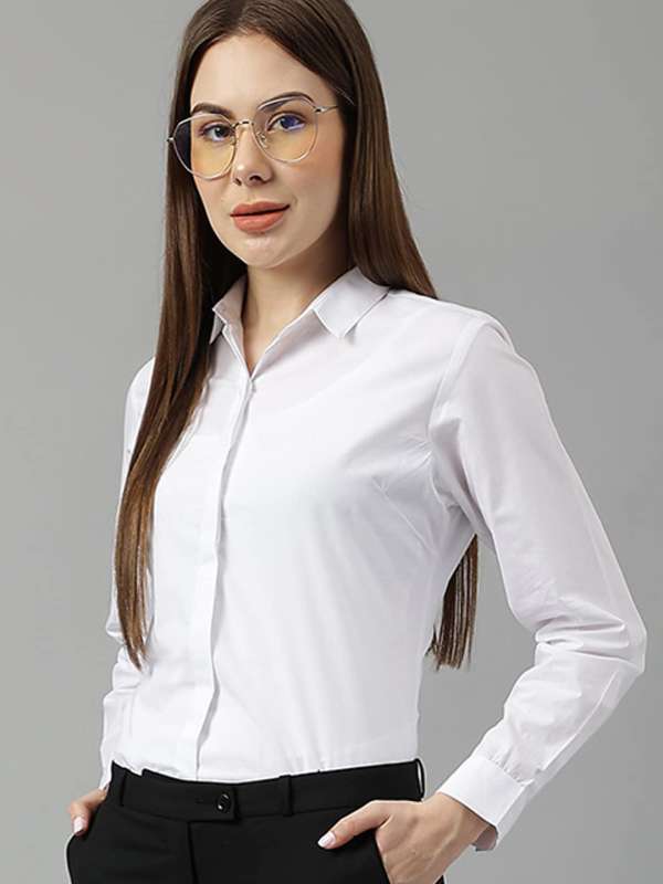 White formal sales shirt for ladies
