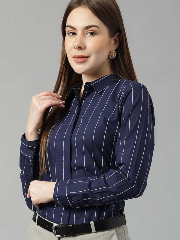 Women Navy Blue Blue Shirts Buy Women Navy Blue Blue Shirts