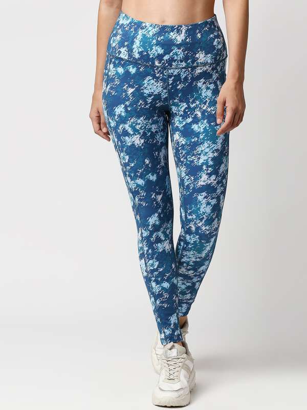 Buy Dark Green Floral Print Plus Size Leggings, Extra Large Yoga Leggings  With High Waistband Online in India 