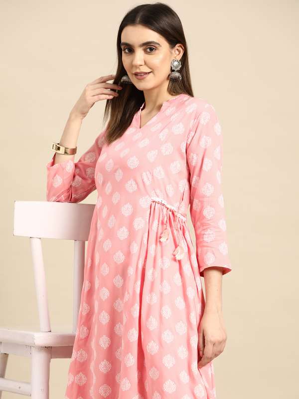 Anouk multicoloured printed anarkali kurta top