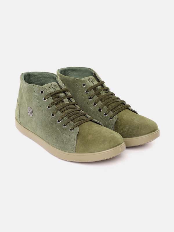 Woodland olive green shoes sales