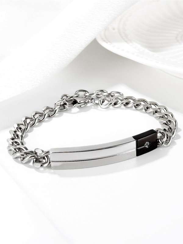 Peora Bangle Bracelets and Cuffs  Buy Peora Silver Plated Black Adjustable  Najariya Charm Bracelet Fashion Jewellery OnlineNykaa Fashion