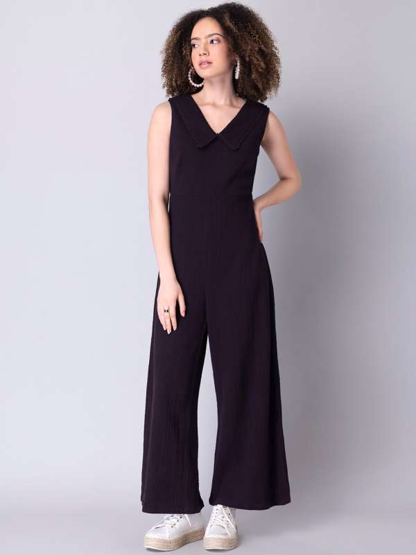Black jumpsuit myntra clearance