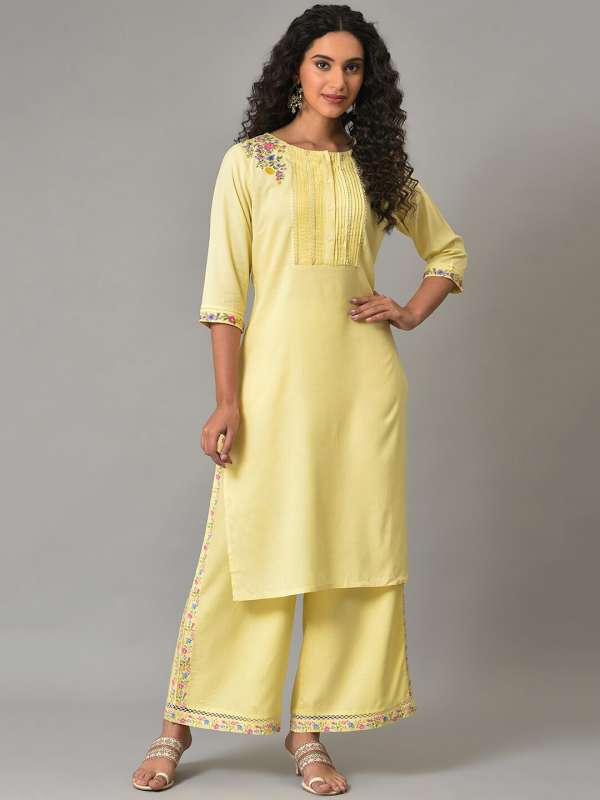 W outlet yellow kurti