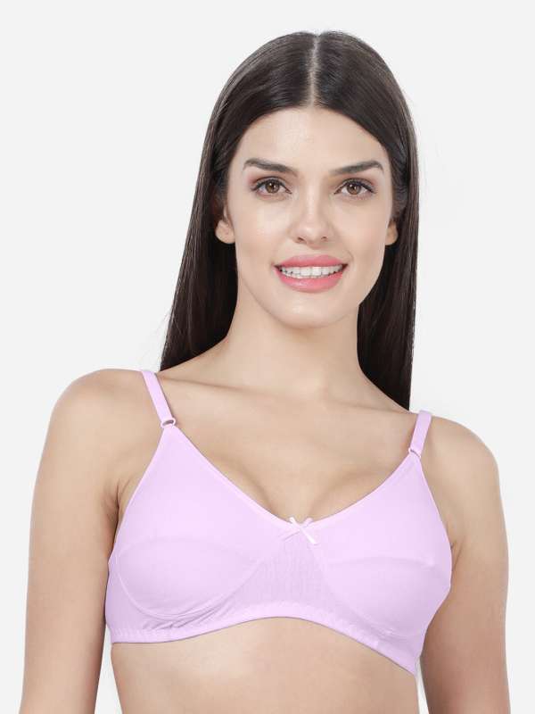 Buy Shyaway Women Dusty Pink Lace Padded Wired 3/4th Coverage Bra online