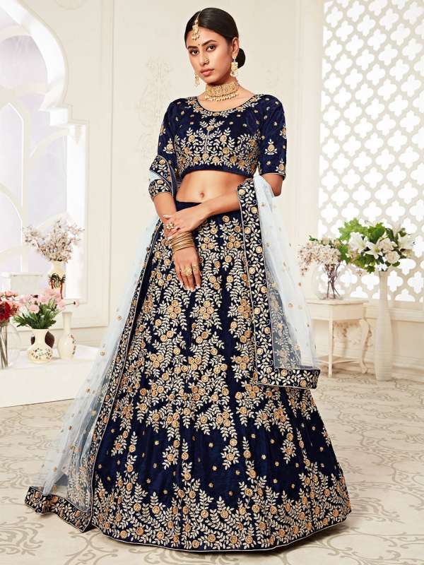 Velvet choli designs for lehenga cheap