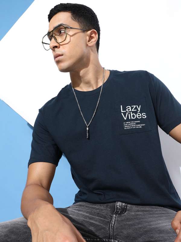 Men Dark Blue Tshirt With Print Under 300 Shirts Buy Men Dark