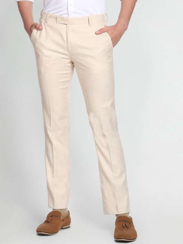 Buy Arrow Men Grey Solid Slim fit Regular trousers Online at Low Prices in  India  Paytmmallcom