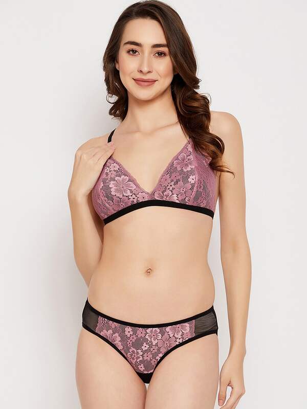 Buy Arousy Non Padded Wirefree Bra and Panty Set for Woman Red Online In  India At Discounted Prices