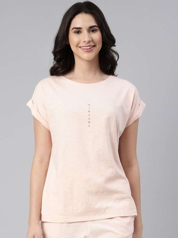 Buy Enamor Beige Printed T-Shirt for Women's Online @ Tata CLiQ