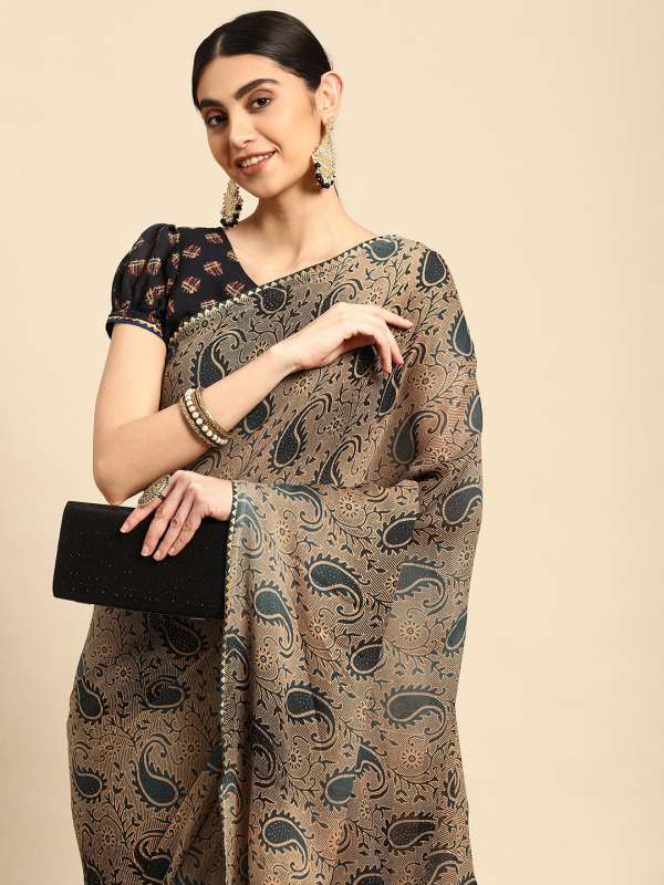 Crepe Saree Ethnic Buy Crepe Saree Ethnic online in India