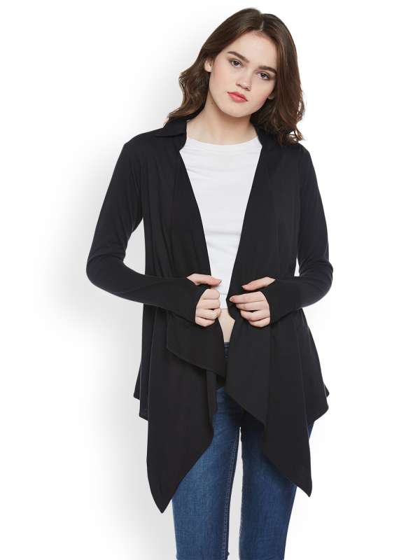 Black best sale shrug myntra