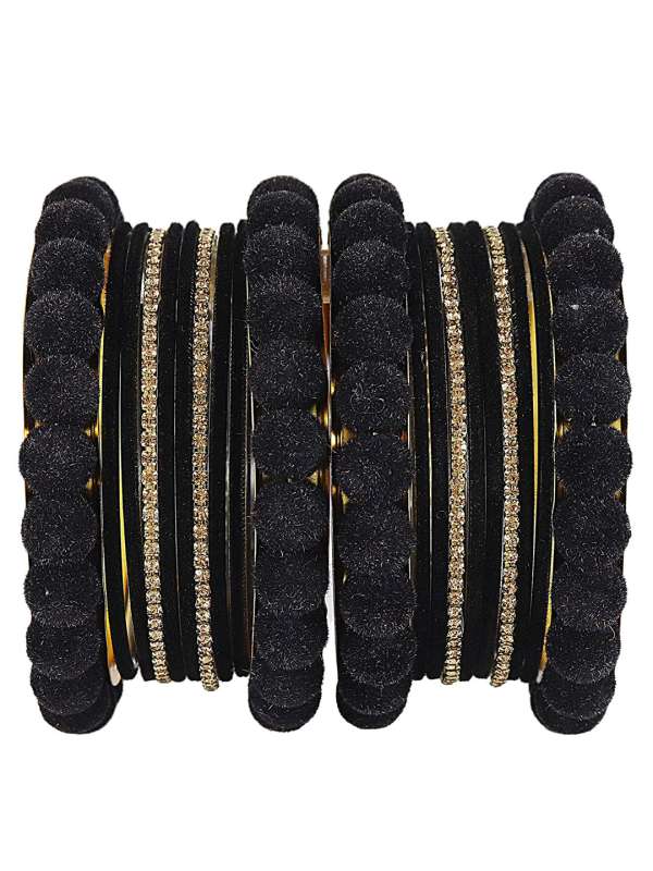 Black and shop golden bangles